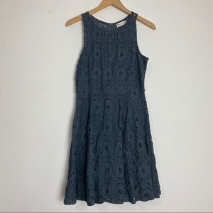 Altar’d State Lace Overlay Fit Flare Mini Dress M